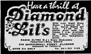 Diamond Lil's advert 1977